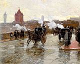 Childe Hassam Canvas Paintings - Clearing Sunset